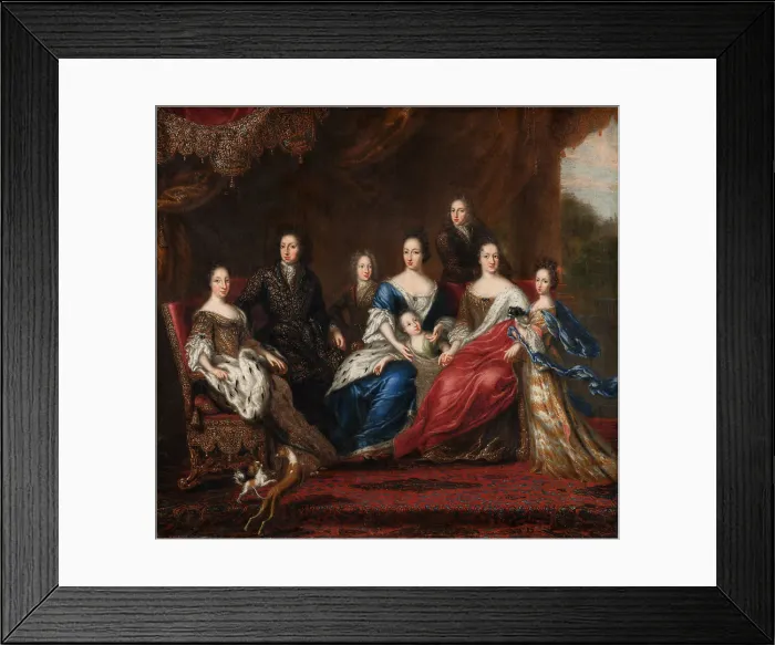 Framed Print : The Family of Charles XI of Sweden with relatives from the Duchy of Holstein-Gottorp, 1691. Artist: Ehrenstrahl, David Klocker (1629-1698) Framed Print : The Family of Charles XI of Sweden with relatives from the Duchy of Holstein-Gottorp, 1691. Artist: Ehrenstrahl, David Klocker (1629-1698)