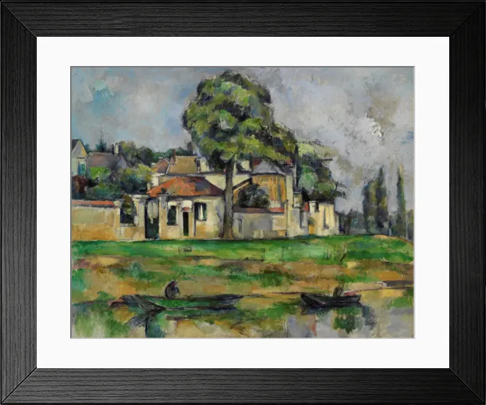 Framed Print : Banks of the Marne, c. 1888. Artist: Cezanne, Paul (1839-1906) Framed Print : Banks of the Marne, c. 1888. Artist: Cezanne, Paul (1839-1906)