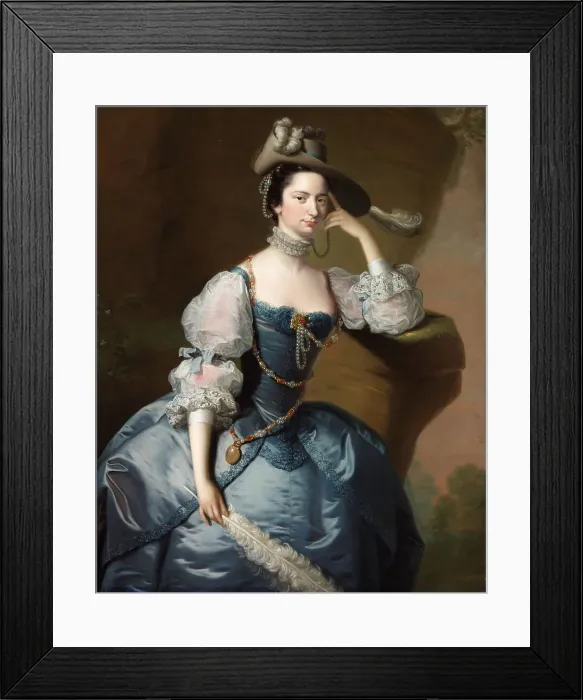 Framed Print : Portrait of Margaret, Lady Oxenden, c. 1755. Artist: Hudson, Thomas (1701-1779) Framed Print : Portrait of Margaret, Lady Oxenden, c. 1755. Artist: Hudson, Thomas (1701-1779)