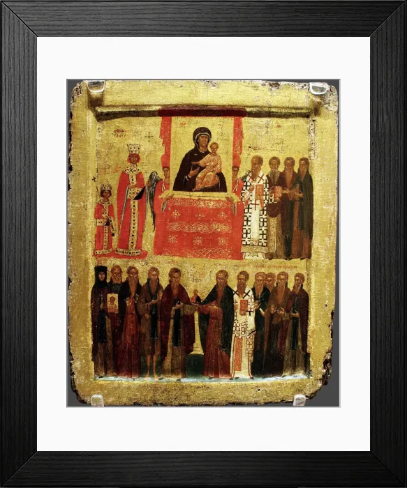 Framed Print : The Feast of Orthodoxy, 14th century. Artist: Byzantine icon Framed Print : The Feast of Orthodoxy, 14th century. Artist: Byzantine icon