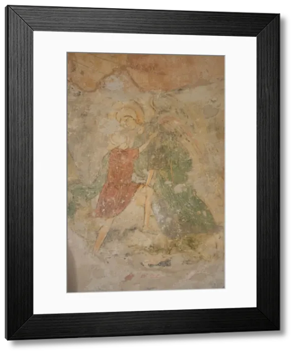 Framed Print : Jacob and the Angel, 12th century. Artist: Ancient Russian frescos Framed Print : Jacob and the Angel, 12th century. Artist: Ancient Russian frescos