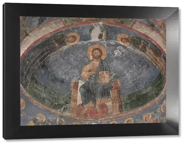 Christ Enthroned (Saviour of the World), 12th century. Artist: Ancient Russian frescos