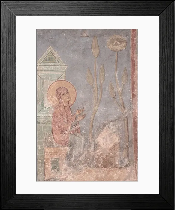 Framed Print : Saint Anne Praying, 12th century. Artist: Ancient Russian frescos Framed Print : Saint Anne Praying, 12th century. Artist: Ancient Russian frescos