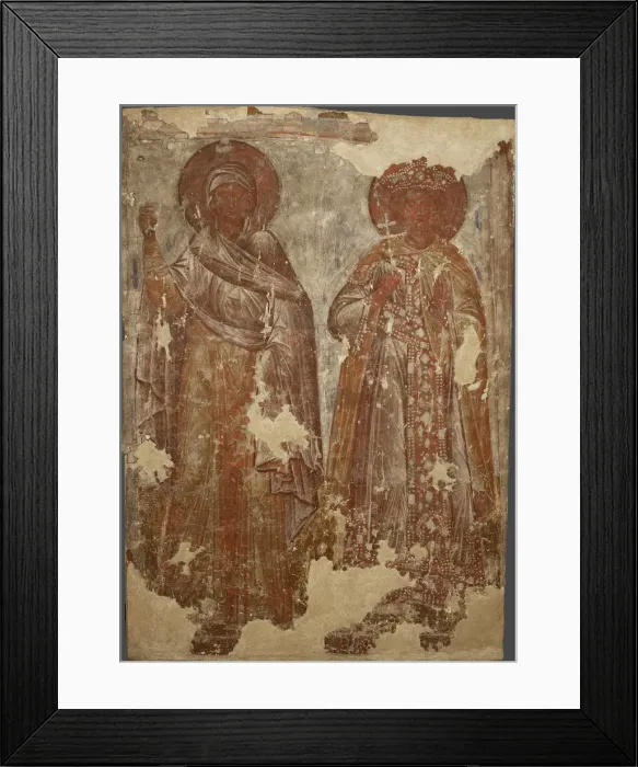 Framed Print : The Holy Martyrs, 14th century. Artist: Ancient Russian frescos Framed Print : The Holy Martyrs, 14th century. Artist: Ancient Russian frescos