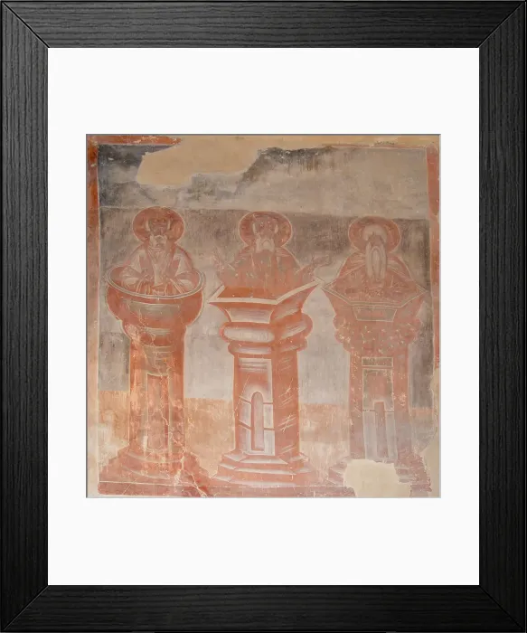 Framed Print : Saints Simeon Stylites the Elder, Simeon Stylites the Younger and Alypius the Stylite, 1378. Artist: Theophanes the Greek (ca. 1340-ca. 1410) Framed Print : Saints Simeon Stylites the Elder, Simeon Stylites the Younger and Alypius the Stylite, 1378. Artist: Theophanes the Greek (ca. 1340-ca. 1410)