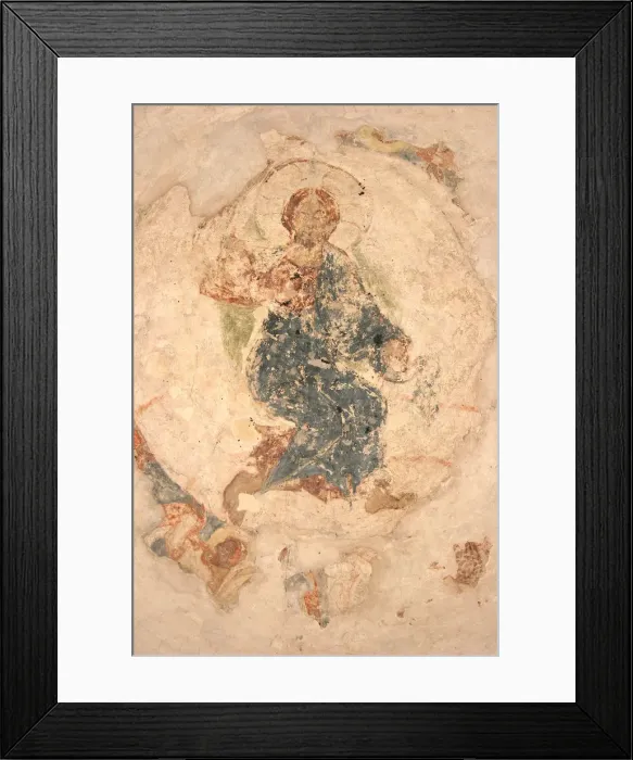 Framed Print : The Ascension of Christ, 1313. Artist: Ancient Russian frescos Framed Print : The Ascension of Christ, 1313. Artist: Ancient Russian frescos