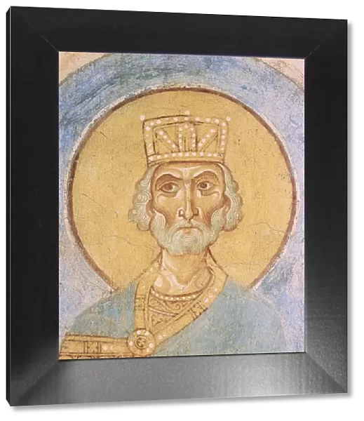 King David, 12th century. Artist: Ancient Russian frescos