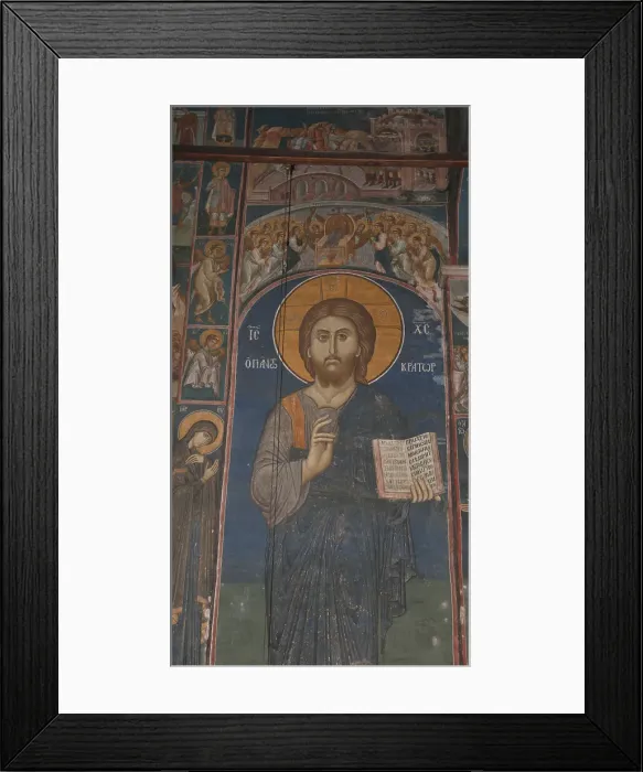 Framed Print : Christ Pantocrator, ca 1350. Artist: Anonymous Framed Print : Christ Pantocrator, ca 1350. Artist: Anonymous