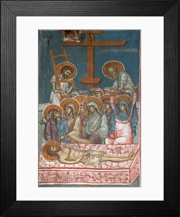 Framed Print : The Lamentation over Christ, ca 1350. Artist: Anonymous Framed Print : The Lamentation over Christ, ca 1350. Artist: Anonymous