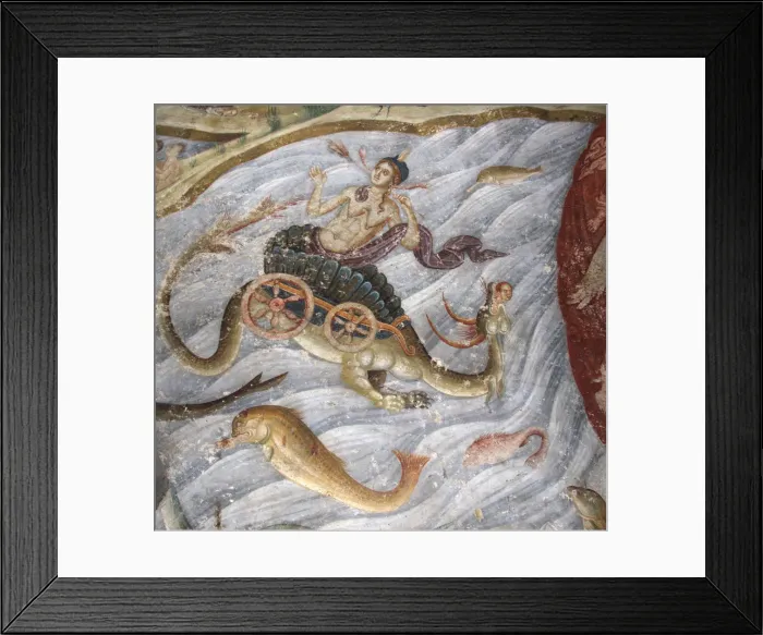Framed Print : The Last Judgment. Detail: The sea gave up its dead, 1321-1322. Artist: Anonymous Framed Print : The Last Judgment. Detail: The sea gave up its dead, 1321-1322. Artist: Anonymous