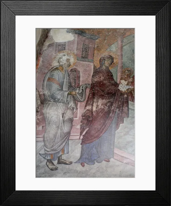 Framed Print : Madonna with Joseph, c. 1260-1270. Artist: Anonymous Framed Print : Madonna with Joseph, c. 1260-1270. Artist: Anonymous