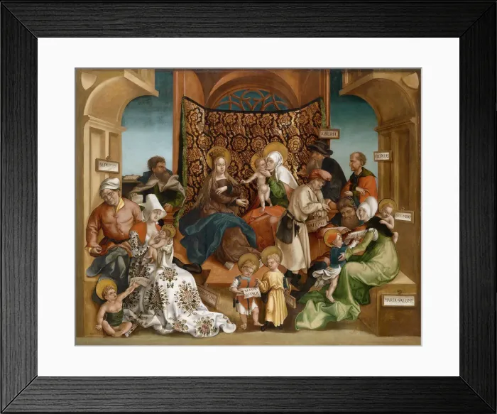 Framed Print : The Holy Kinship. Artist: Breu, Jorg, the Younger (1510-1547) Framed Print : The Holy Kinship. Artist: Breu, Jorg, the Younger (1510-1547)