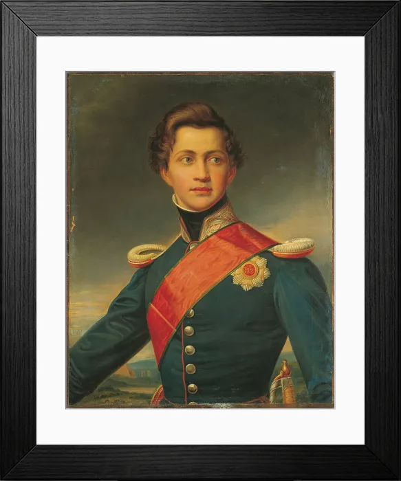 Framed Print : Portrait of Otto, King of Greece, 1832. Artist: Stieler, Joseph Karl (1781-1858) Framed Print : Portrait of Otto, King of Greece, 1832. Artist: Stieler, Joseph Karl (1781-1858)