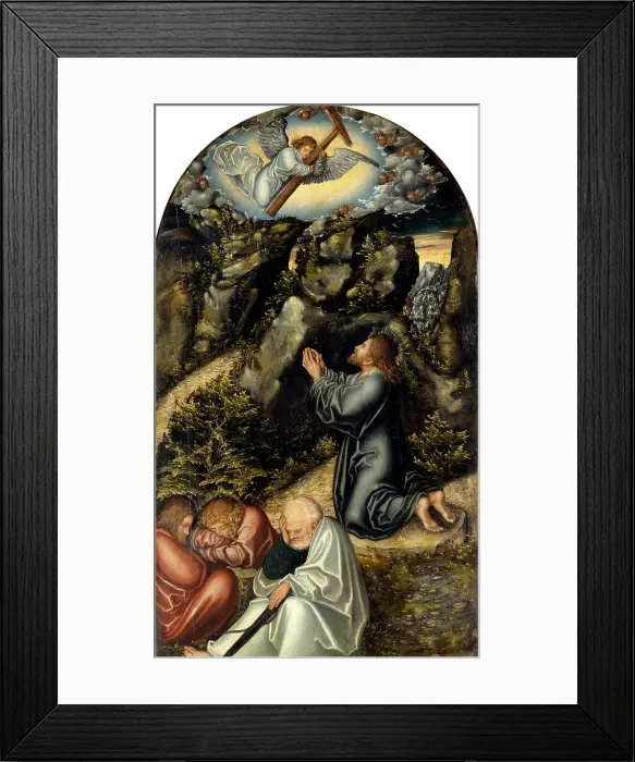 Framed Print : The Agony in the Garden, c. 1520. Artist: Cranach, Lucas, the Elder (1472-1553) Framed Print : The Agony in the Garden, c. 1520. Artist: Cranach, Lucas, the Elder (1472-1553)