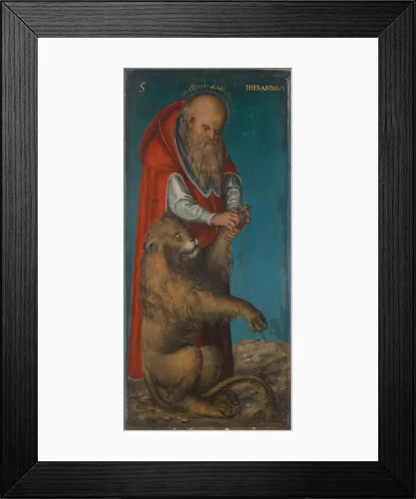 Framed Print : Saint Jerome, 1515. Artist: Cranach, Lucas, the Elder (1472-1553) Framed Print : Saint Jerome, 1515. Artist: Cranach, Lucas, the Elder (1472-1553)
