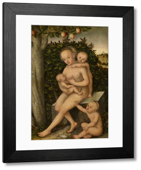 Framed Print : Charity, ca 1537. Artist: Cranach, Lucas, the Elder (1472-1553) Framed Print : Charity, ca 1537. Artist: Cranach, Lucas, the Elder (1472-1553)