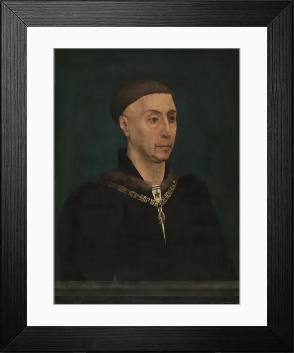 Framed Print : Portrait of Philip the Good (1396-1467). Artist: Weyden, Rogier van der, (Workshop) Framed Print : Portrait of Philip the Good (1396-1467). Artist: Weyden, Rogier van der, (Workshop)