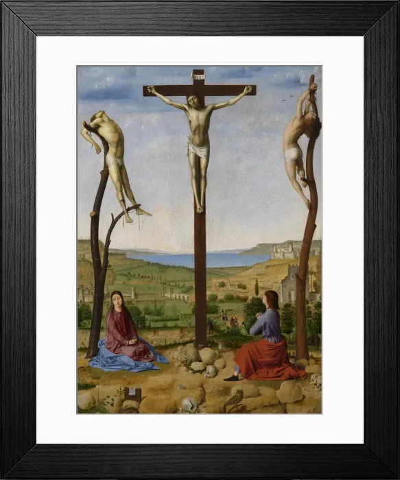 Framed Print : Calvary, Second Half of the 15th cen Artist: Antonello da Messina (ca 1430-1479) Framed Print : Calvary, Second Half of the 15th cen Artist: Antonello da Messina (ca 1430-1479)