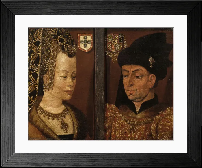 Framed Print : Portraits of Philip the Good and Isabella of Portugal, 16th century. Artist: Netherlandish master Framed Print : Portraits of Philip the Good and Isabella of Portugal, 16th century. Artist: Netherlandish master
