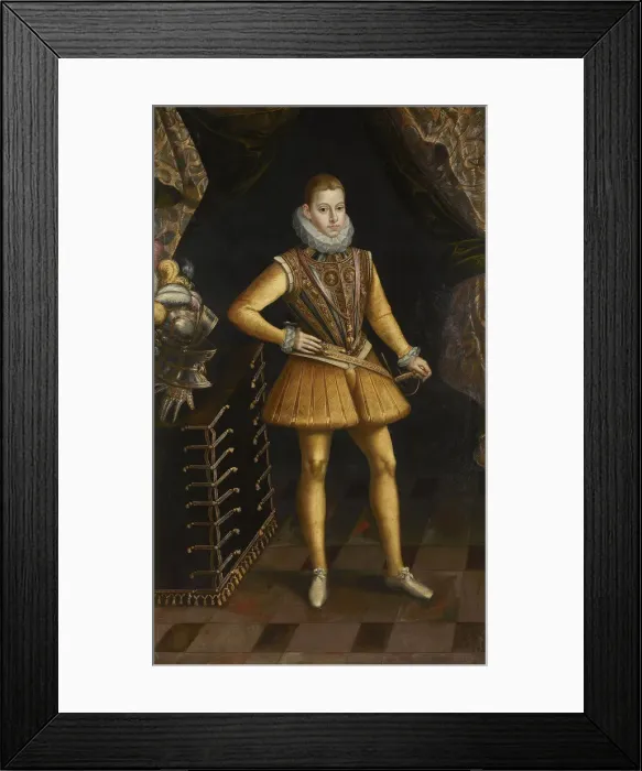 Framed Print : Portrait of Philip III (1578-1621), King of Spain and Portugal, Between 1598 and 1620. Artist: Succa, Antoine de (before 1567-1620) Framed Print : Portrait of Philip III (1578-1621), King of Spain and Portugal, Between 1598 and 1620. Artist: Succa, Antoine de (before 1567-1620)
