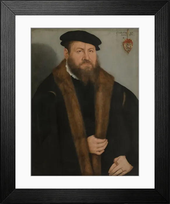 Framed Print : Portrait of a man, 1557. Artist: Cranach, Lucas, the Younger (1515-1586) Framed Print : Portrait of a man, 1557. Artist: Cranach, Lucas, the Younger (1515-1586)
