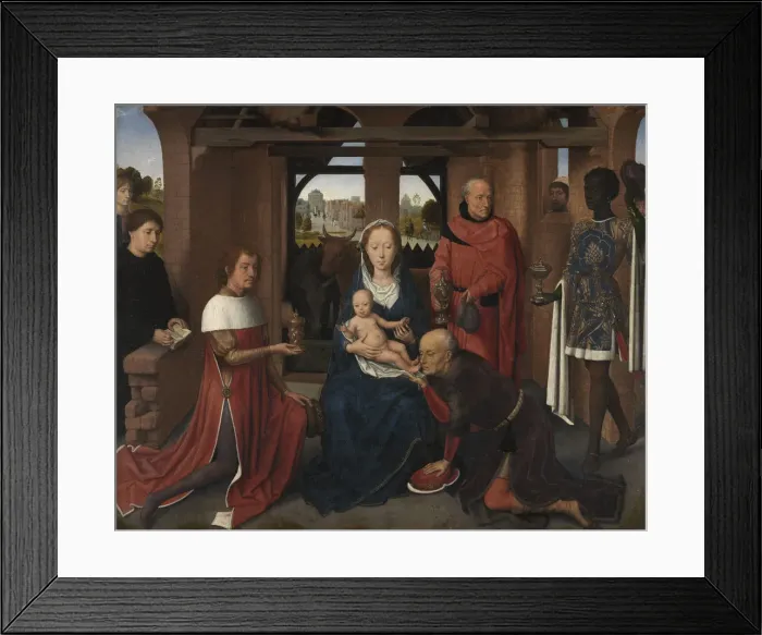 Framed Print : Central panel of the Triptych of Jan Floreins, 1479. Artist: Memling, Hans (1433 / 40-1494) Framed Print : Central panel of the Triptych of Jan Floreins, 1479. Artist: Memling, Hans (1433 / 40-1494)