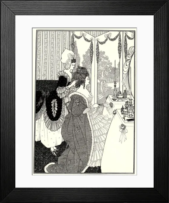 Framed Print : The Toilet (Illustration for The Rape of the Lock by Alexander Pope), 1894. Artist: Beardsley, Aubrey (1872?1898) Framed Print : The Toilet (Illustration for The Rape of the Lock by Alexander Pope), 1894. Artist: Beardsley, Aubrey (1872?1898)