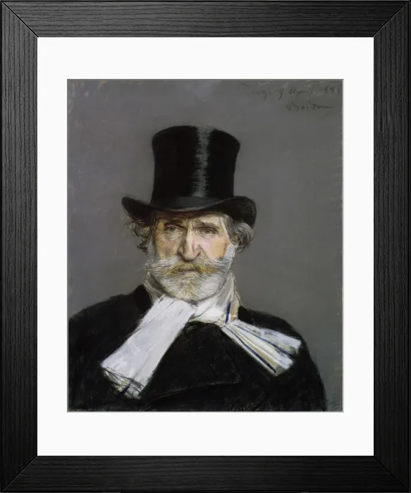 Framed Print : Portrait of Giuseppe Verdi, 1886. Artist: Boldini, Giovanni (1842-1931) Framed Print : Portrait of Giuseppe Verdi, 1886. Artist: Boldini, Giovanni (1842-1931)
