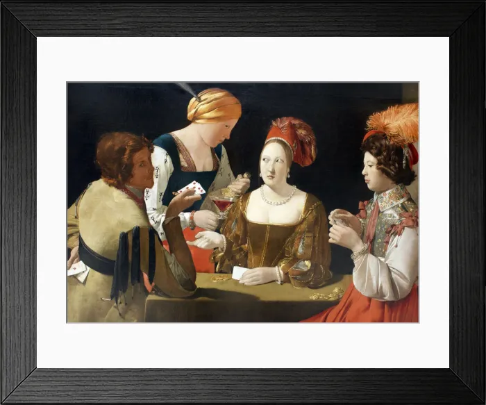 Framed Print : The Cheat with the Ace of Diamonds, c. 1635. Artist: La Tour, Georges, de (1583-1652) Framed Print : The Cheat with the Ace of Diamonds, c. 1635. Artist: La Tour, Georges, de (1583-1652)