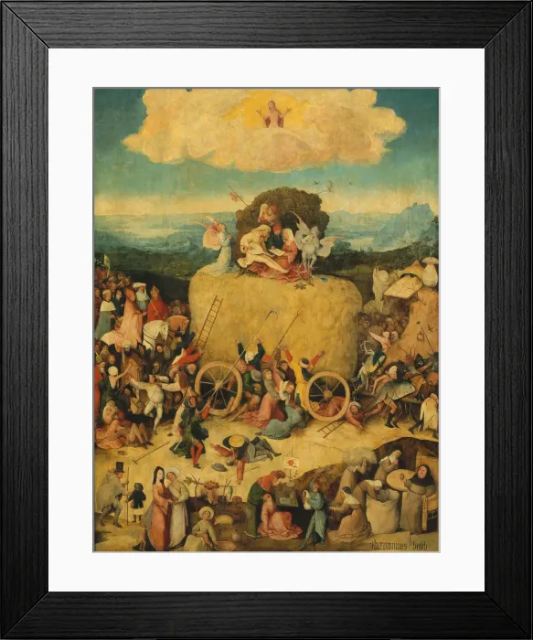 Framed Print : The Haywain (Triptych) Central panel, c. 1516. Artist: Bosch, Hieronymus (c. 1450-1516) Framed Print : The Haywain (Triptych) Central panel, c. 1516. Artist: Bosch, Hieronymus (c. 1450-1516)