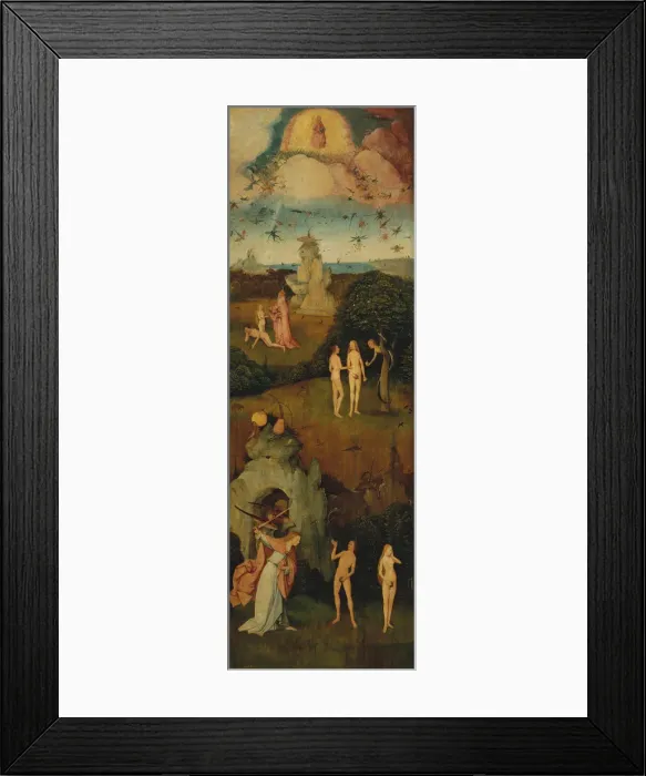 Framed Print : The Haywain (Triptych) Left panel, c. 1516. Artist: Bosch, Hieronymus (c. 1450-1516) Framed Print : The Haywain (Triptych) Left panel, c. 1516. Artist: Bosch, Hieronymus (c. 1450-1516)