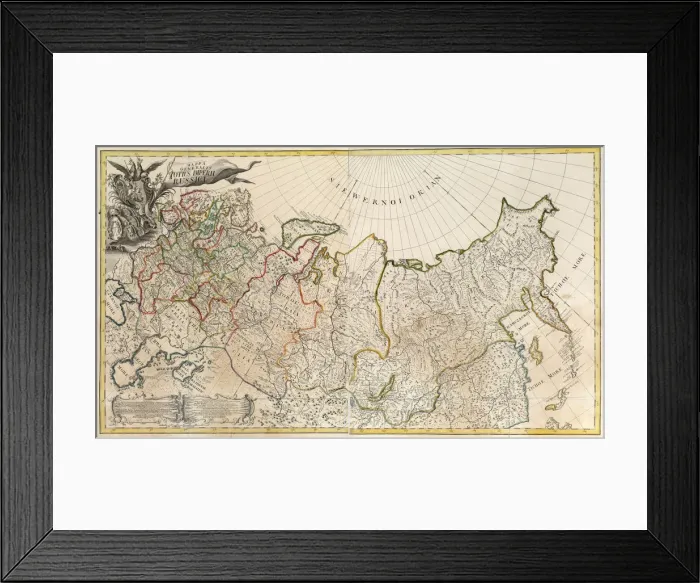 Framed Print : First General Map of the Russian Empire, 1745. Artist: Anonymous master Framed Print : First General Map of the Russian Empire, 1745. Artist: Anonymous master