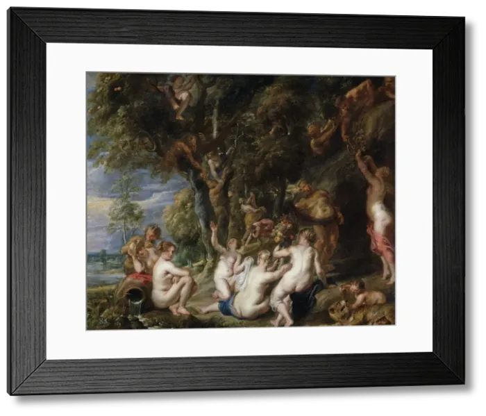 Framed Print : Nymphs and Satyrs, c. 1615. Artist: Rubens, Pieter Paul (1577-1640) Framed Print : Nymphs and Satyrs, c. 1615. Artist: Rubens, Pieter Paul (1577-1640)