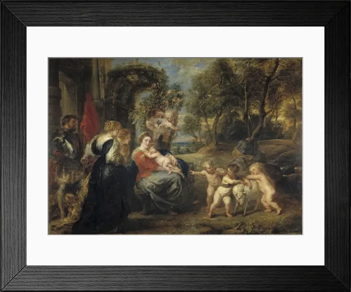 Framed Print : Rest on the Flight into Egypt, with Saints, c. 1635. Artist: Rubens, Pieter Paul (1577-1640) Framed Print : Rest on the Flight into Egypt, with Saints, c. 1635. Artist: Rubens, Pieter Paul (1577-1640)