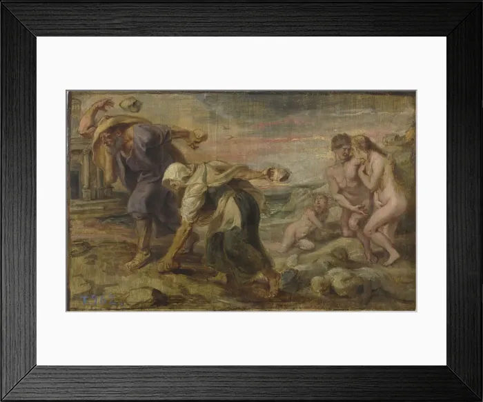 Framed Print : Deucalion and Pyrrha, ca 1636. Artist: Rubens, Pieter Paul (1577-1640) Framed Print : Deucalion and Pyrrha, ca 1636. Artist: Rubens, Pieter Paul (1577-1640)