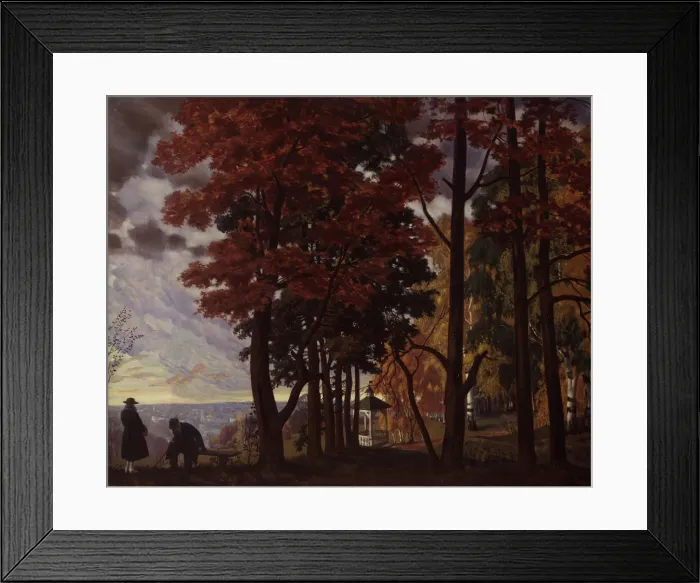 Framed Print : Autumn, 1918. Artist: Kustodiev, Boris Michaylovich (1878-1927) Framed Print : Autumn, 1918. Artist: Kustodiev, Boris Michaylovich (1878-1927)