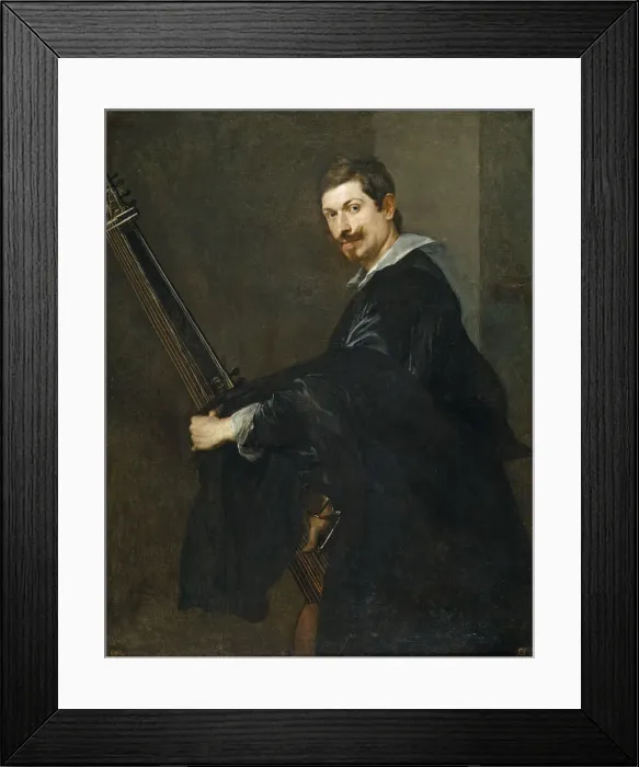 Framed Print : Man with a Lute, Between 1621 and 1630. Artist: Dyck, Sir Anthony van (1599-1641) Framed Print : Man with a Lute, Between 1621 and 1630. Artist: Dyck, Sir Anthony van (1599-1641)