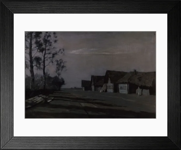 Framed Print : Moon night. A village, 1897. Artist: Levitan, Isaak Ilyich (1860-1900) Framed Print : Moon night. A village, 1897. Artist: Levitan, Isaak Ilyich (1860-1900)