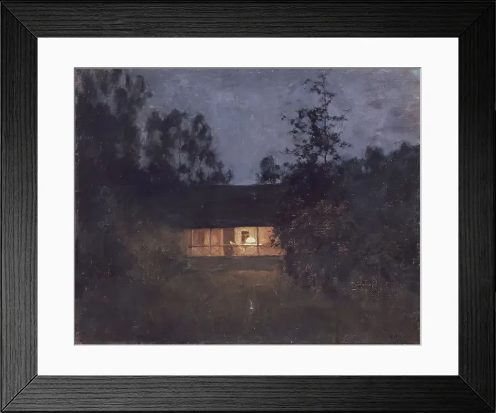 Framed Print : Country house at the twilight, 1890s. Artist: Levitan, Isaak Ilyich (1860-1900) Framed Print : Country house at the twilight, 1890s. Artist: Levitan, Isaak Ilyich (1860-1900)