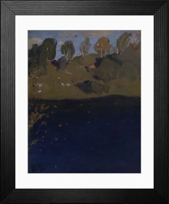 Framed Print : At a lake. Autumn, 1890s. Artist: Levitan, Isaak Ilyich (1860-1900) Framed Print : At a lake. Autumn, 1890s. Artist: Levitan, Isaak Ilyich (1860-1900)