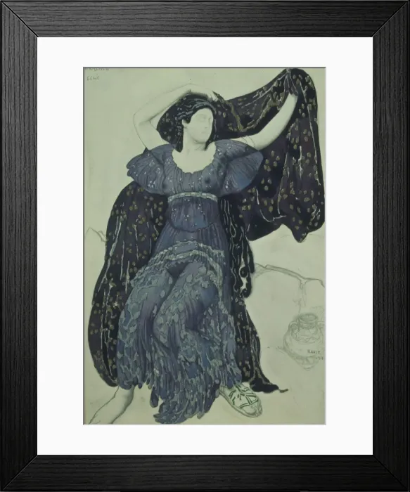 Framed Print : Nymph Echo. Costume design for the ballet Narcisse by N. Tcherepnin, 1911. Artist: Bakst, Leon (1866-1924) Framed Print : Nymph Echo. Costume design for the ballet Narcisse by N. Tcherepnin, 1911. Artist: Bakst, Leon (1866-1924)