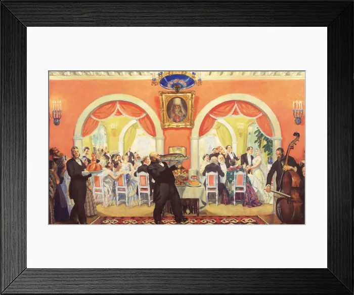 Framed Print : The Wedding Feast, 1917. Artist: Kustodiev, Boris Michaylovich (1878-1927) Framed Print : The Wedding Feast, 1917. Artist: Kustodiev, Boris Michaylovich (1878-1927)