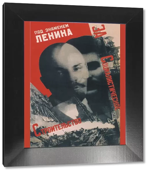 Under the banner of Lenin (Poster), 1931. Artist: Klutsis, Gustav (1895-1938)