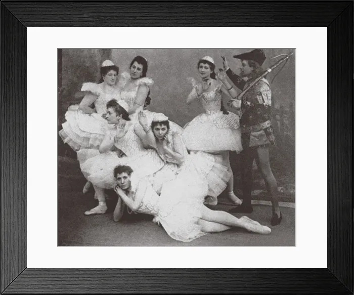 Framed Print : Scene from the Ballet Swan Lake, Mariinsky Theatre. 1895 Artist: Anonymous Framed Print : Scene from the Ballet Swan Lake, Mariinsky Theatre. 1895 Artist: Anonymous