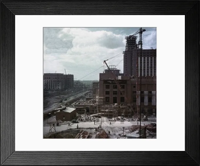 Framed Print : The construction of the main building of Moscow State University on Lenin Hills Artist: Anonymous Framed Print : The construction of the main building of Moscow State University on Lenin Hills Artist: Anonymous