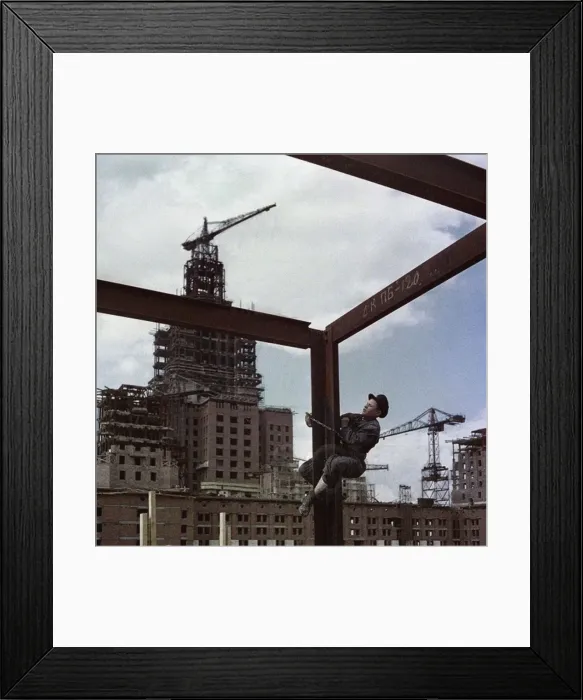 Framed Print : The construction of the main building of Moscow State University on Lenin Hills Artist: Anonymous Framed Print : The construction of the main building of Moscow State University on Lenin Hills Artist: Anonymous