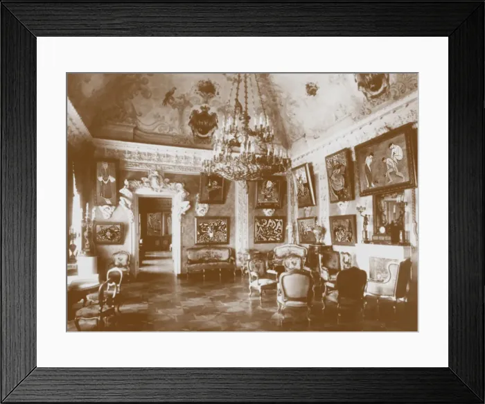 Framed Print : Pink dining room (known as the Matisse Room) in Shchukins house Artist: Anonymous Framed Print : Pink dining room (known as the Matisse Room) in Shchukins house Artist: Anonymous