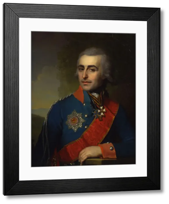 Framed Print : Portrait of the General-aide-de-camp Count Pyotr Tolstoy (1761-1844). Artist: Borovikovsky, Vladimir Lukich (1757-1825) Framed Print : Portrait of the General-aide-de-camp Count Pyotr Tolstoy (1761-1844). Artist: Borovikovsky, Vladimir Lukich (1757-1825)