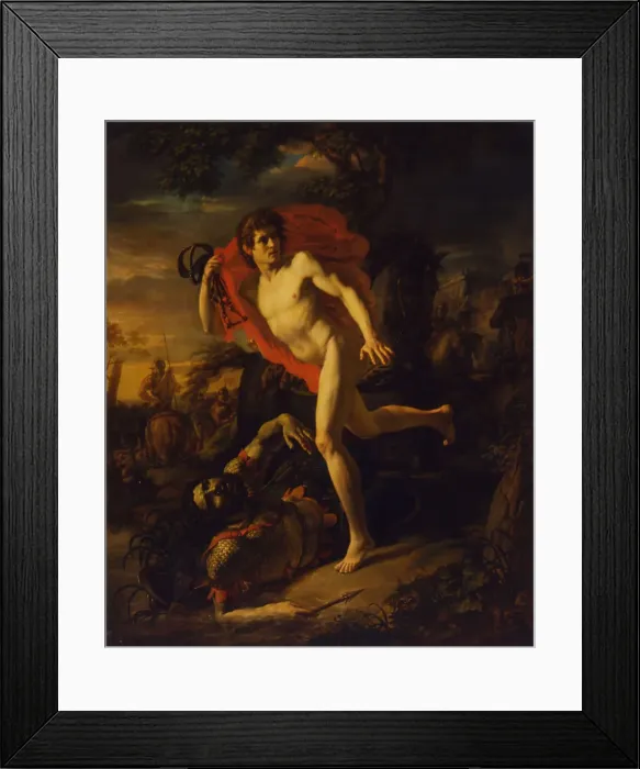 Framed Print : The heroic deed of a young Man in Kiev in the year 968. Artist: Ivanov, Andrei Ivanovich (1775-1848) Framed Print : The heroic deed of a young Man in Kiev in the year 968. Artist: Ivanov, Andrei Ivanovich (1775-1848)