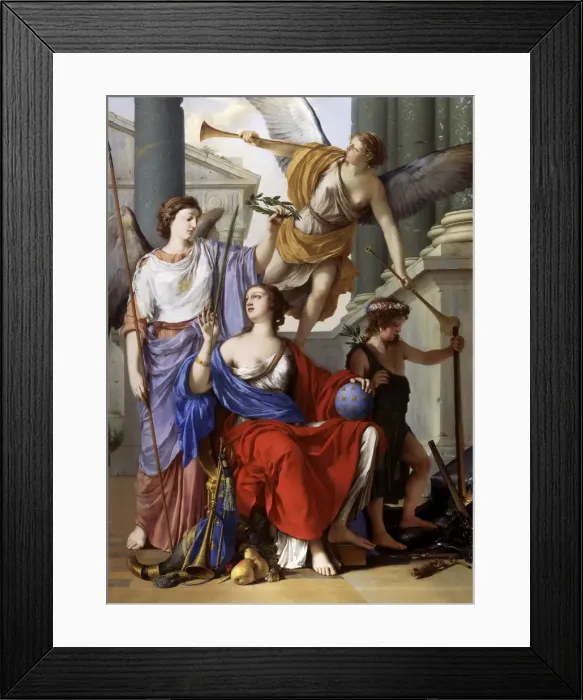 Framed Print : Allegory of the Regency of Anne of Austria. Artist: La Hyre, Laurent, de (1606-1656) Framed Print : Allegory of the Regency of Anne of Austria. Artist: La Hyre, Laurent, de (1606-1656)